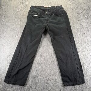 Levi's 550 Jeans Boys 14 Husky Black Cotton Denim Straight Relaxed Fit Workwear